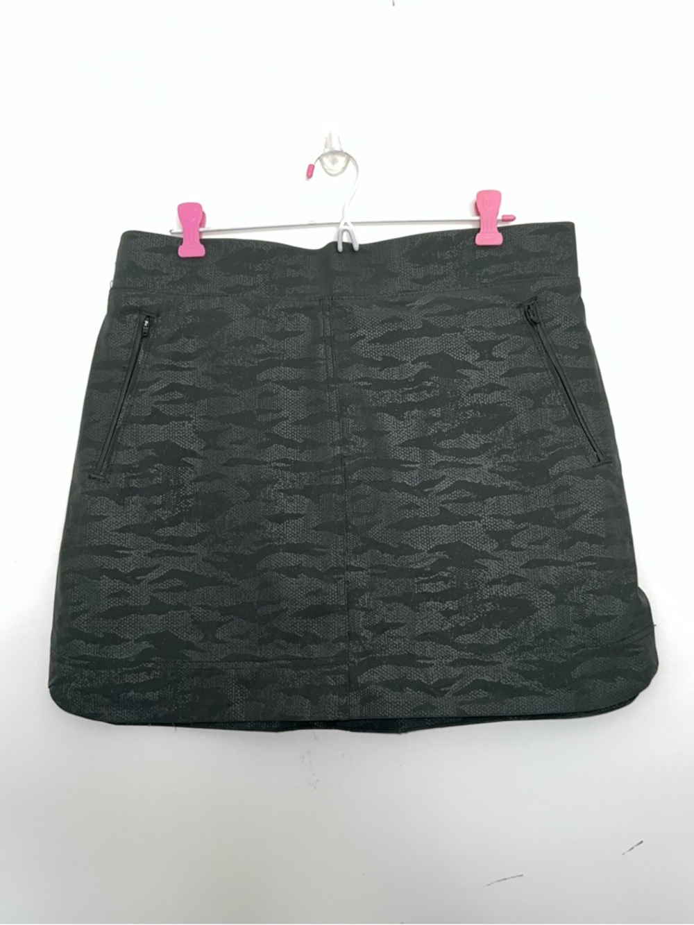 Orvis Black Camouflage-Texture Mini Skirt